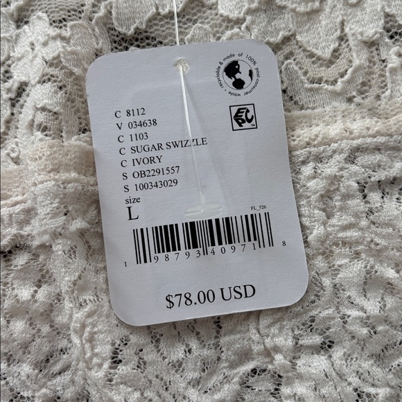 Free People Lace Bell Sleeve Sheer Top - Picture 6 of 6